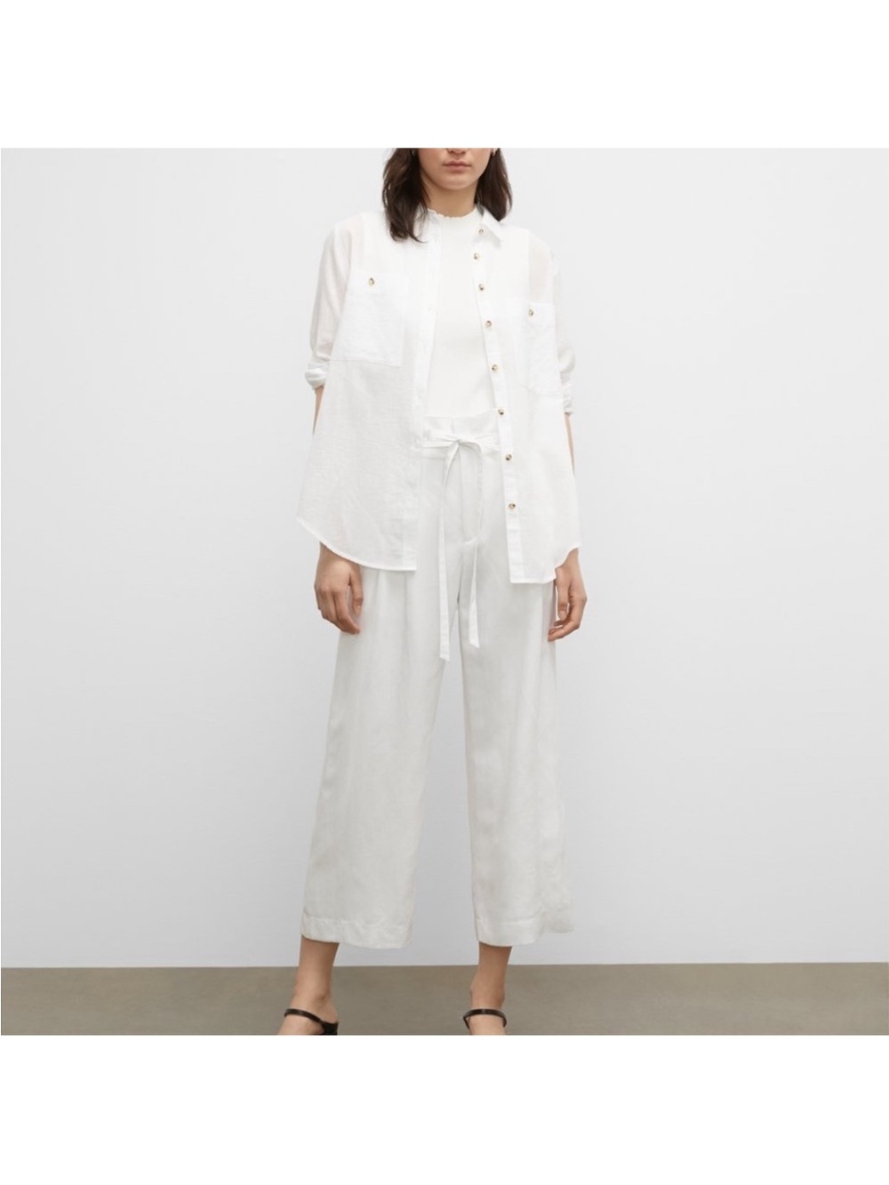 Club Monaco Anreannah Wide Leg Pants White 4